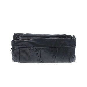 Kooba Black Leather Clutch with Zipper Closure